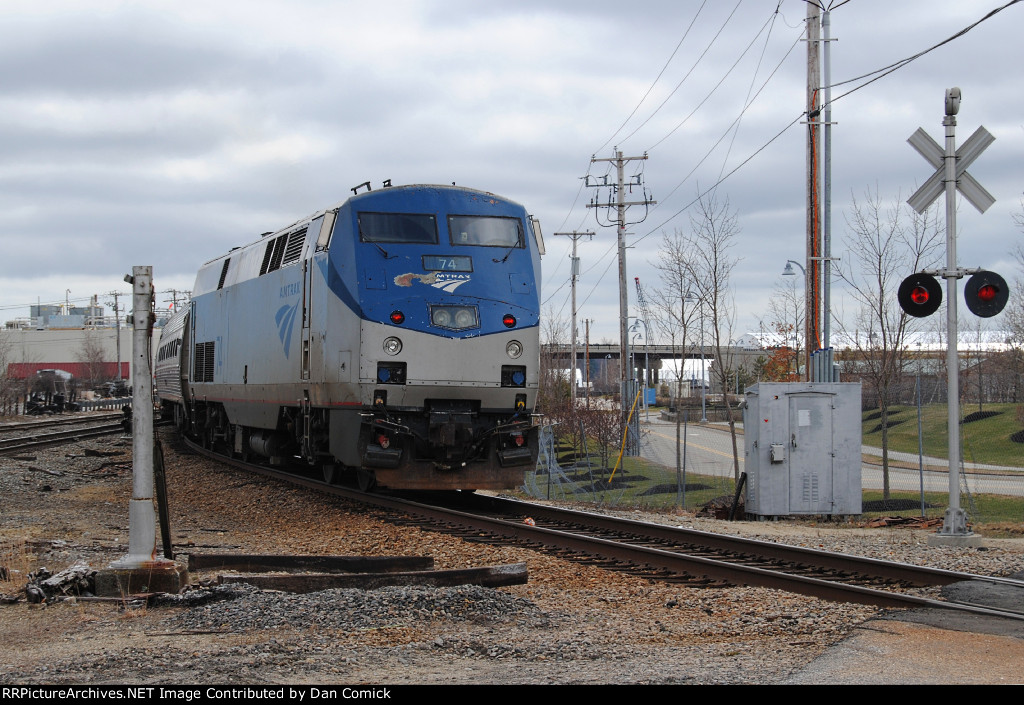 Amtrak 694 Heads Onto The Mainline